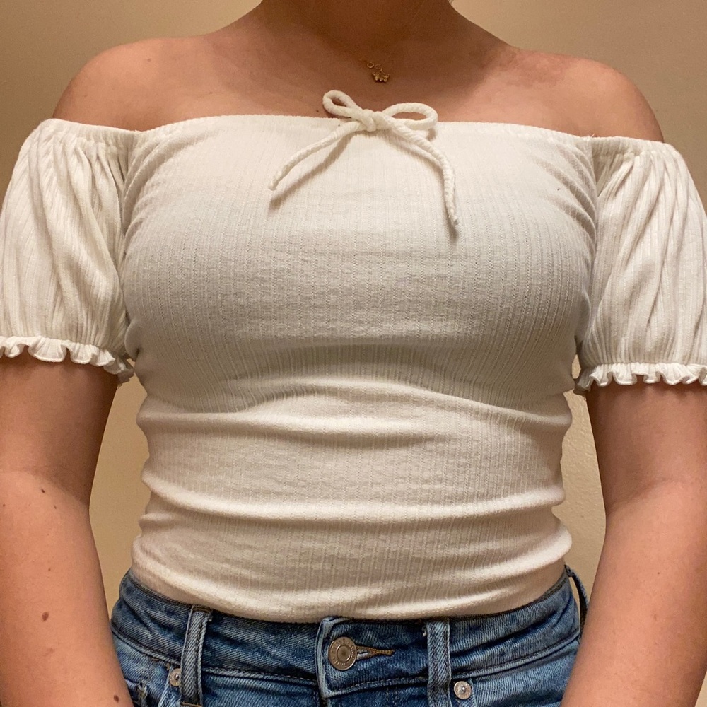 White Off the shoulder top